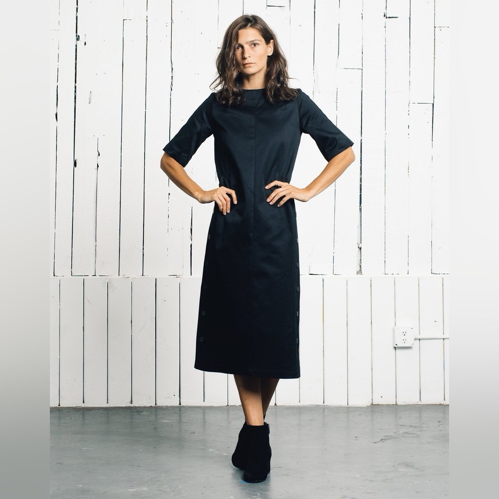 Wolcott Takemoto New York NWT Cotton Hamlet Multi-Way Dress Black Small